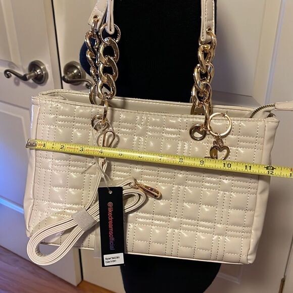 NWT Women's Love Washed Faux Leather Tote Bag - Picture 4 of 8